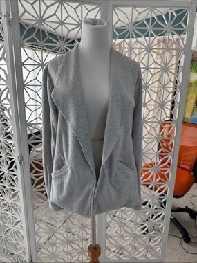 Caslon Light Gray Open Front Blazer